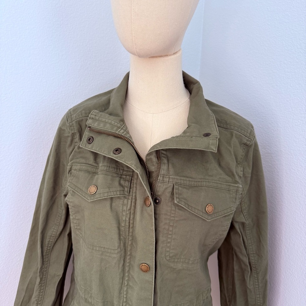 L.L. Bean Olive Utility Field Jacket 100% Cotton - Size Medium - Picture 5 of 9